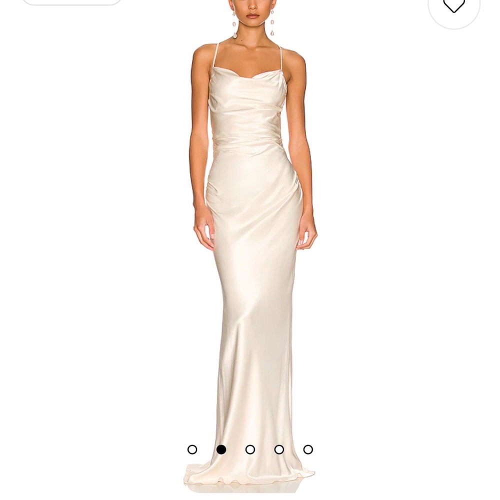 Shona Joy La Lune lace back dress in Cream